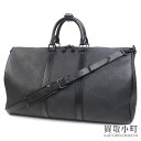ルイヴィトン 【LOUIS VUITTON】M59025 キーポルバンドリエール50 モノグラムトリヨン ブラックレザー ショルダーストラップ付ボストンバッグ ...