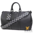 【新品同様】ルイヴィトン 【LOUIS VUITTON】M57416 キーポルバンドリエール 40 ディストテッド ダミエ ノワール トリヨンレザー 2WAY ...