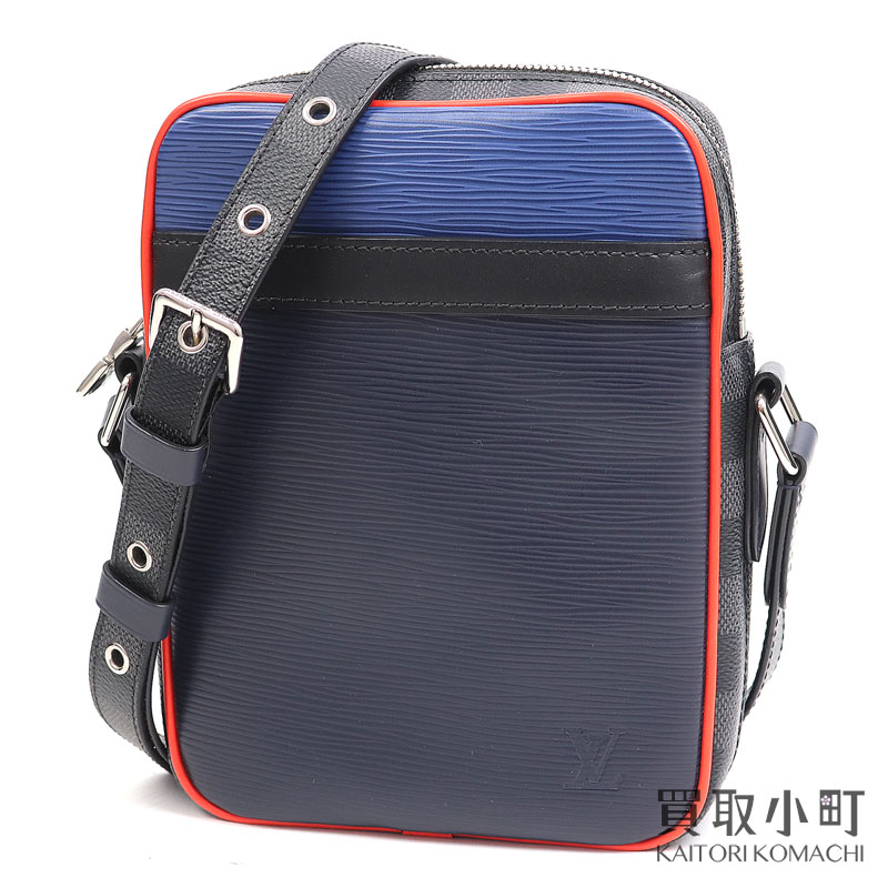 【最大1万円OFFクーポン! 5/20～】【新品同様】ルイヴィトン【LOUIS VUITTON】M51460 ダヌーヴPM エピ×ダミエグラフィット ブルー スモール メッセンジャー ショルダーバッグ 斜め掛け マルチカラーレザー LV DANUBE SLIM SHOULDE【中古】