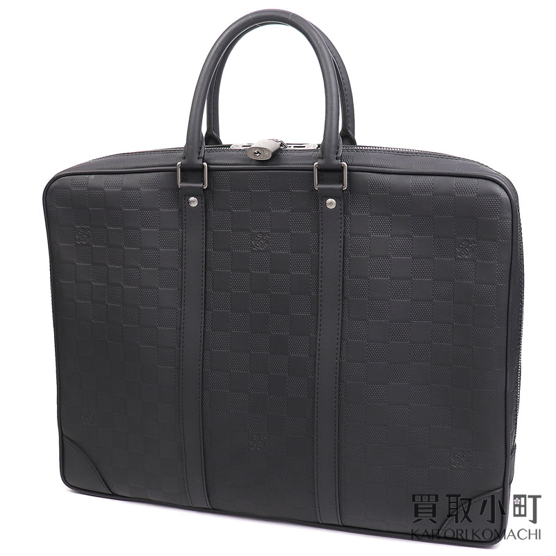 【最大3万円OFFクーポン! 5/15～】【新品同様】ルイヴィトン 【LOUIS VUITTON】N41146 PDV ダミエアンフィニ オニキス ポルトドキュマンヴォワイヤージュ ブリーフケース 書類鞄 ビジネスバッグ メンズ LV PORTE-DOCUMENTS VOYAGE 【中古】