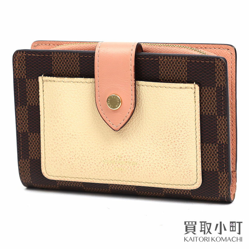 【最大3万円OFFクーポン! 6月4日20時～】ルイヴィトン【LOUIS VUITTON】N60380 ポルトフォイユ ジュリエット ダミエエベヌ クレーム コンパクトウォレット 二つ折り財布 サイフ JULIETTE WALLET【Bランク】【中古】【中古】