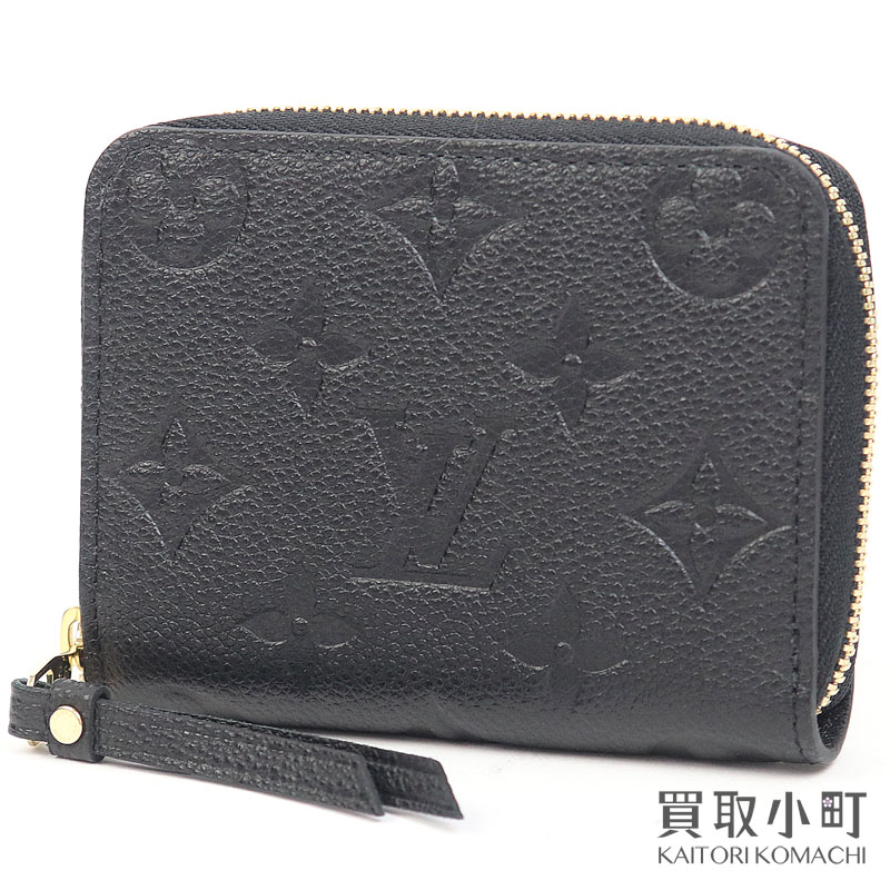 【最大3万円OFFクーポン! 5/15～】【新品同様】ルイヴィトン【LOUIS VUITTON】M60574 ジッピーコインパース モノグラムアンプラント ノワール ラウンドファスナーコインケース カードケース 小銭入れ 財布 サイフ ブラックレザー L【中古】