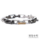 【最大3万円OFFクーポン!5/1〜】ルイヴィトン【LOUIS VUITTON】M1205L ブレスレット モノグラムチェーン ブラック シルバー ラインストー...