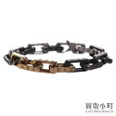 【最大3万円OFFクーポン!5/1〜】【美品】ルイヴィトン 【LOUIS VUITTON】M0998L ブラスレ モノグラムチェーン ブラック クロム ブロンズ...