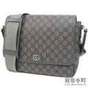 グッチ【GUCCI】オフィディア メッセンジャーバッグ GGスプリーム キャンバス グレー ブラック 斜め掛け フラップ ショルダーバッグ ダブルG 76174...