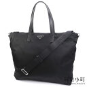 【最大1万円OFFクーポン! 10/20~】【美品】プラダ【PRADA】Re-Nylon トートバッグ ブラック テスートトライアングル ロゴ 2WAYショルダー ハンドバッグ リナイロン 2VG024 2DMH F0002 RE-NYLON TOTE BAG NERO【Aランク】【中古】【中古】