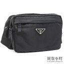 プラダ 【PRADA】ナイロン ファニーパック トライアングルロゴ テスート ブラック クロスボディ ショルダー ウエスト ベルトバッグ 2VL001 2A6D...