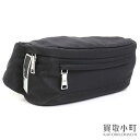 【美品】プラダ 【PRADA】 テスート スタンパット ベルトバッグ ブラック ナイロン トライアングルロゴ ショルダー ボディバッグ 斜め掛け 2VL008 ...
