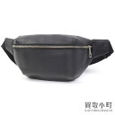 【美品】バーバリー【BURBERRY】ミディアム ベルトバッグ ダークチャコール ブラック レザー ロンドンチェック クロスボディ ショルダーバッグ ウエストポ...