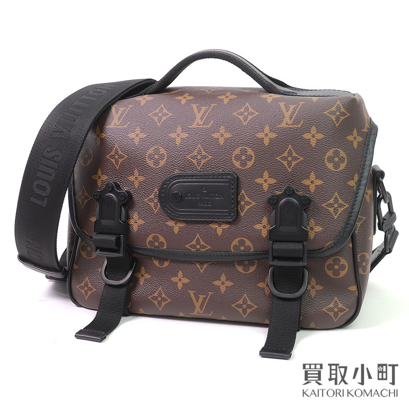 【美品】ルイヴィトン【LOUIS VUITTON】M46972 LV トレイル メッセンジャー モノグラムマカサー メンズ ショルダーバッグ 斜め掛け LV TRAIL MESSENGER MONOGRAM MACASSAR BAG【Aランク】【中古】