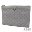 ルイヴィトン 【LOUIS VUITTON】 M81385 ポシェット ディスカバリー モノグラムシャドウレザー グレー ドキュメントケース クラッチバッグ アポロ メンズ グレーレザー LV DISCOVERY POCHETTE MONOGRAM SHADOW【ABランク】【中古】(4)