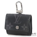 【美品】ルイヴィトン【LOUIS VUITTON】M00341 LV イヤホンポーチ モノグラムエクリプス バッグチャーム キーホルダー LV WIRELESS...