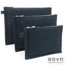 【美品】エルメス【HERMES】 ボラボラ ポーチ 3点セット ブラック コットンキャンバス トラベルポーチ コスメポーチ 化粧ポーチ BORA BORA PO...