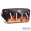 【美品】ヴァレンティノ ガラヴァーニ 【VALENTINO GARAVANI】 VLTN エミリオ ヴィラルバ クロスボディバッグ ベルトバッグ メッセンジャー...