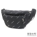 バレンシアガ【BALENCIAGA】オールオーバー エクスプローラー ベルトパック ブラック ナイロンキャンバス クロスボディショルダー ウエストポーチ バムバ...