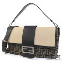 【美品】フェンディ【FENDI】バゲット ラージ 3WAY ショルダーバッグ FFモチーフ ジャガード ハンドバッグ クロスボディ 斜め掛け 7VA478 AF...