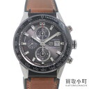 【美品】タグホイヤー 【TAGHeuer】 カレラ キャリバーホイヤー01 クロノグラフ オートマティック 43MM デイト ブラックセラミックベゼル レザーベルト メンズウォッチ 自動巻き 男性用腕時計 CAR201W.FT6122 CARRERA HEUER 01 CHRONOGRAPH WATCH【Aランク】【中古】