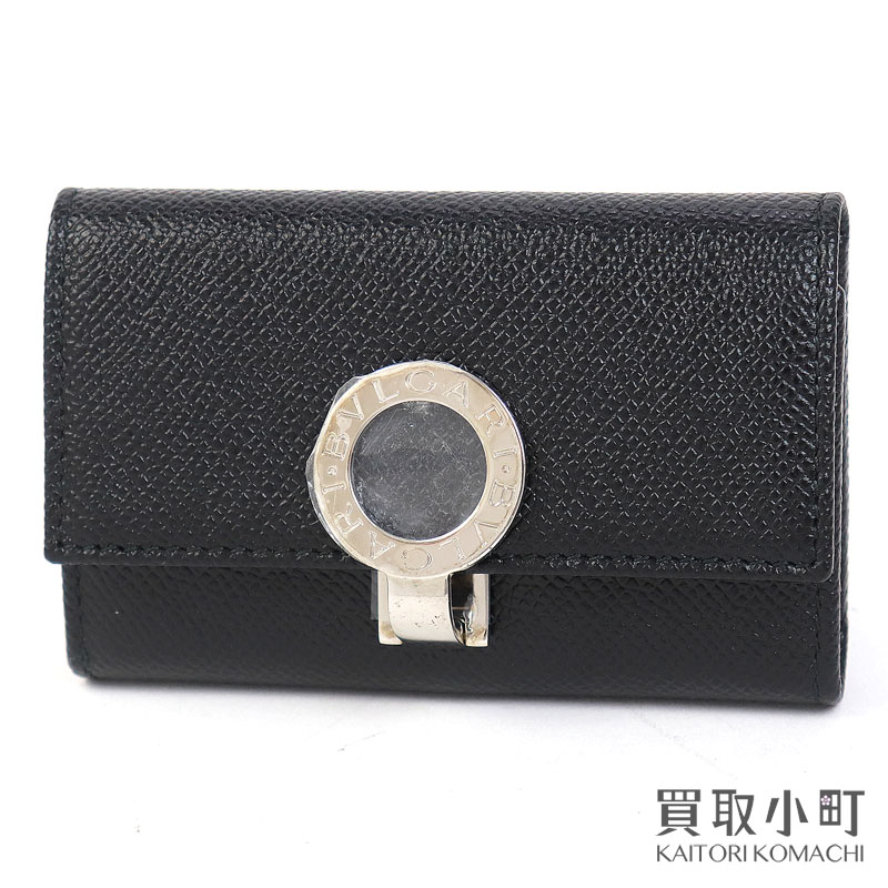 【未使用品】ブルガリ【BVLGARI】ブルガリブルガリ マン キーケース ブラック グレインカーフレ