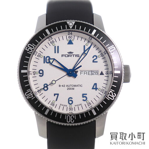 【美品】フォルティス【FORTIS】B-42 ダイバー デイデイト オートマティック 42mm ホワイト ラバーベルト メンズ ダイバーズウォッチ 男性用腕時計 自動巻き 648.10.12K B42 DIVER DAY-DATE AUTOMATIC WATCH【Aランク】【中古】 【美品】フォルティス【FORTIS】B-42 ダイバー デイデイト オートマティック 42mm ホワイト ラバーベルト メンズ ダイバーズウォッチ 男性用腕時計 自動巻き 648.10.12K B42 DIVER DAY-DATE AUTOMATIC WATCH【Aランク】【中古】