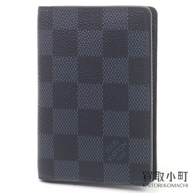 【最大1万円OFFクーポン! 10/20〜】【美品】ルイヴィトン【LOUIS VUITTON】N63210 オーガナイザー ドゥ ポッシュ ダミエコバルト カードケース パスケース 名刺入れ ポケットオーガナイザー ネイビー LV POCKET ORGANISER DAMIER 【中古】