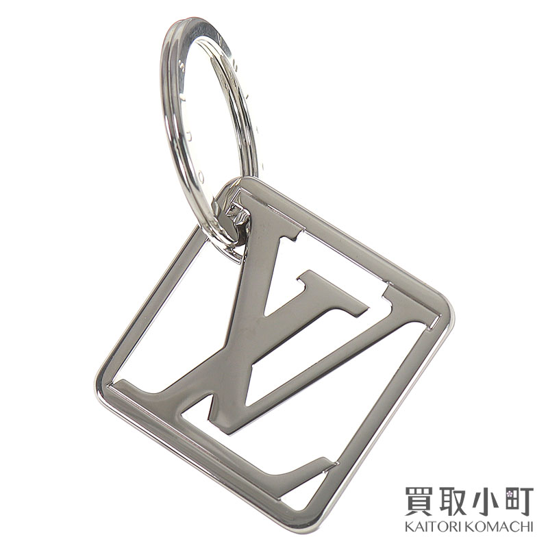 【美品】ルイヴィトン 【LOUIS VUITTON】M61000 LV イニシャルフレーム キーホルダー キーリング バッグチャーム メンズ INITIALES FLAME BAG CHARM AND KEY HOLDER ECLIPSE【Aランク】【中古】