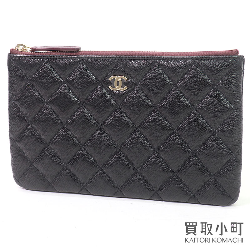 CHANEL - 【未使用品】シャネル【CHANEL】クラシック スモール ジップポーチ マトラッセ キャビアスキン キルティング ブラック グレインドカーフレザー クラッチ AP1071 CHANEL SMALL POUCH【Sランク】【新品同様】