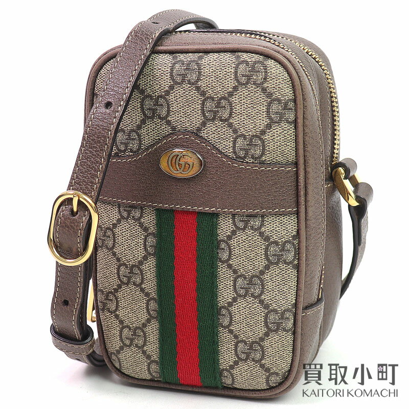 Rakuten - 【美品】グッチ【GUCCI】オフィディア GG ミニショルダーバッグ ウェブストライプ ベージュ×ブラウン クロスボディ 斜め掛け スモール ミニショルダーバッグ 546595 96IWT 8745 OPHIDIA GG MESSENGER BAG【Aランク】【中古】