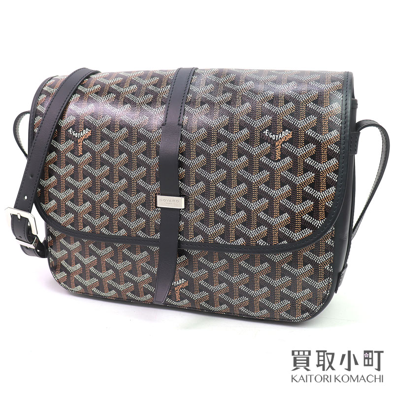 GOYARD - 【美品】ゴヤール【GOYARD】 ベルヴェデーレMM バッグ ブラック ミディアムモデル トワルゴヤール PVCコーティングキャンバス メッセンジャー ショルダー クロスボディバッグ BELVE3MMLTY01CG01P SAC BELVEDERE BAG【SAランク】【中古】