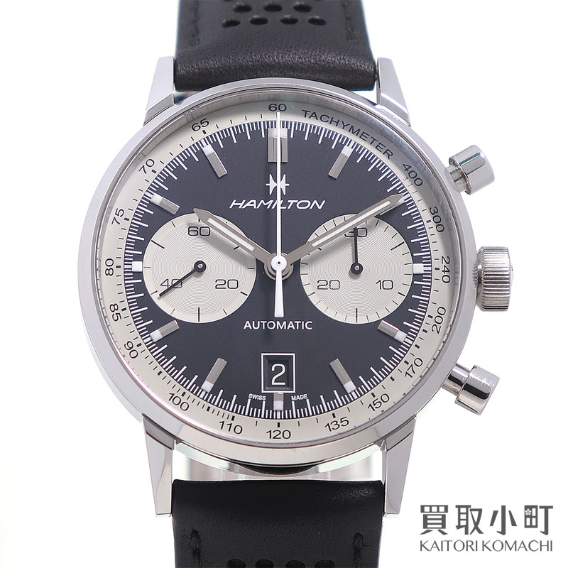 樂天商城 - 【最大1万円OFFクーポン! 4/20〜】【美品】ハミルトン 【HAMILTON】イントラマティック68 オートクロノ 42MM 限定品 ブラック 革ベルト メンズウォッチ アメリカンクラシック 自動巻き 男性用腕時計 H387160 H38716731 INTRA-MATIC【中古】