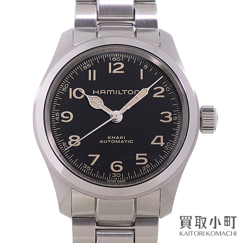 【美品】ハミルトン 【HAMILTON】カーキ フィールド マーフ オートマティック 38mm ブラック文字盤 ステンレススチール ベルト メンズ 自動巻き 男性用腕時計 H70405130 H704050 KHAKI FIELD MURF AUTO WATCH【Aランク】【中古】