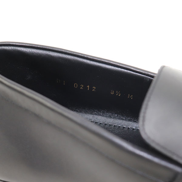 【未使用品】ルイヴィトン 【LOUIS VUITTON】1AA727 LV グローブ ライン ローファー ブラック モノグラムアクセサリー ロゴ カーフレザー ビジネスシューズ メンズ 紳士靴 #8.5 LV GLOVE LOAFER REF：BNKL1SPC 【Sランク】【新品同様】【中古】