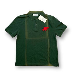 アミ ・ AMI HEARTBREAK POLO SHIRT 状態D ハートブレイク ワッペン ポロシャツ グリーン E15J22.73 サイズS G3280