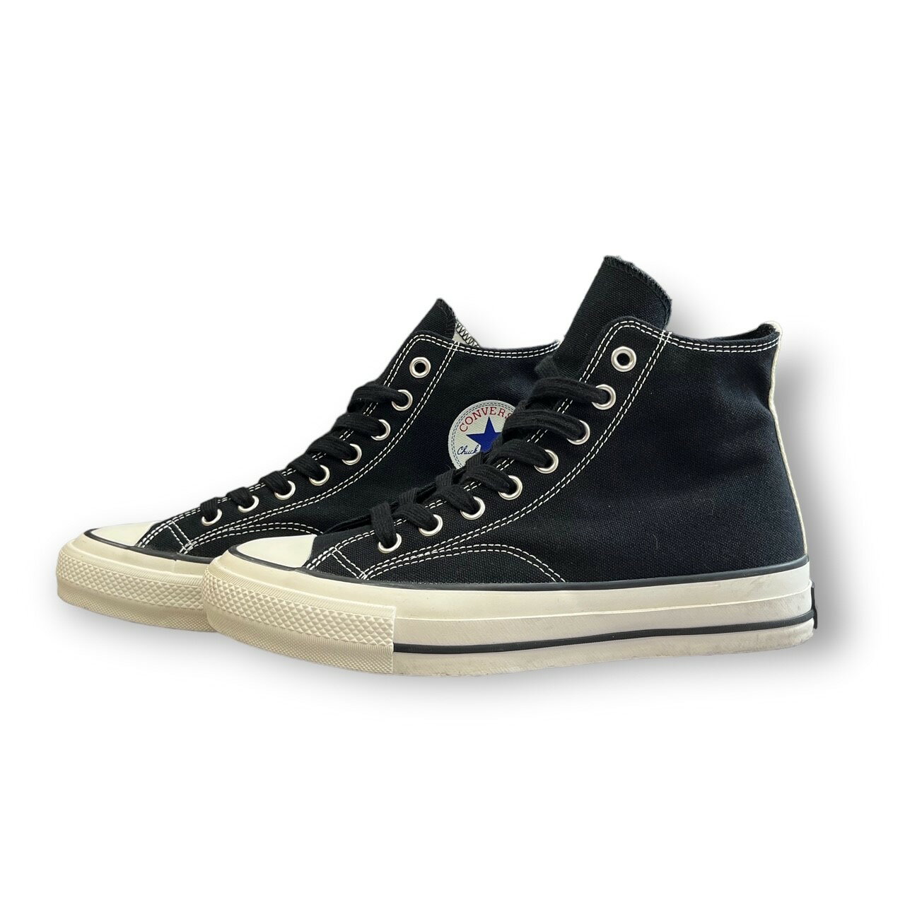 コンバースアディクト・CONVERSE ADDICT CHUCK TAYLOR CANVAS HI 状態A チェックテイラー キャンバス ハイカット オールスター バスケットシューズ ローテク ブラック 1SD374 サイズ26cm