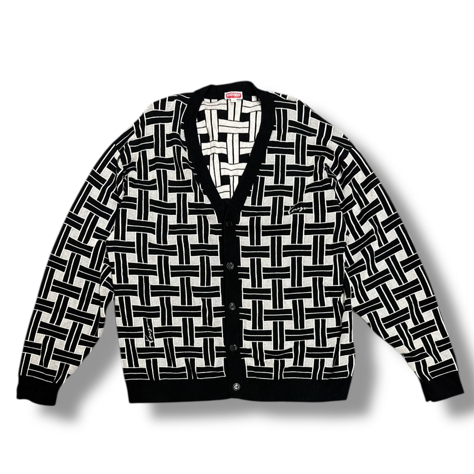 KENZO(ケンゾー) カーディガン サイズ2M レディース美品  - ライトブルー×ブルーグリーン×マルチ 長袖 中古・古着通販】KENZO (ケンゾー) ラメニットカーディガン シルバー