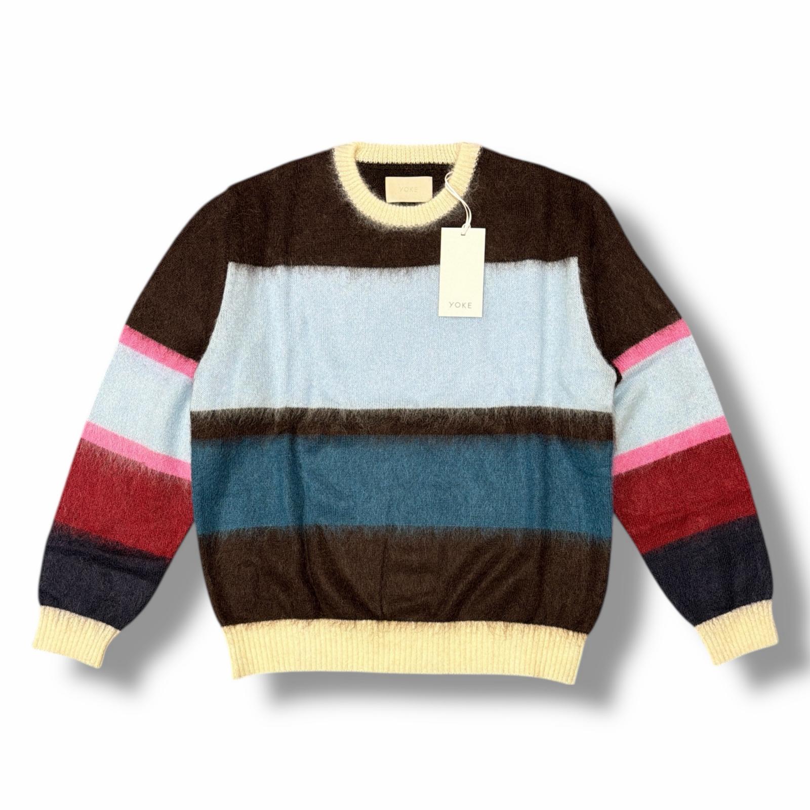 Rakuten - 未使用 YOKE・ヨーク × KEITA MARUYAMA・ケイタマルヤマ 25SS Mohair Border Sweater 状態SS モヘアボーダーセーター ニット YK24FW0885S サイズ2 マルチカラー ユニセックス （4823M）【中古】