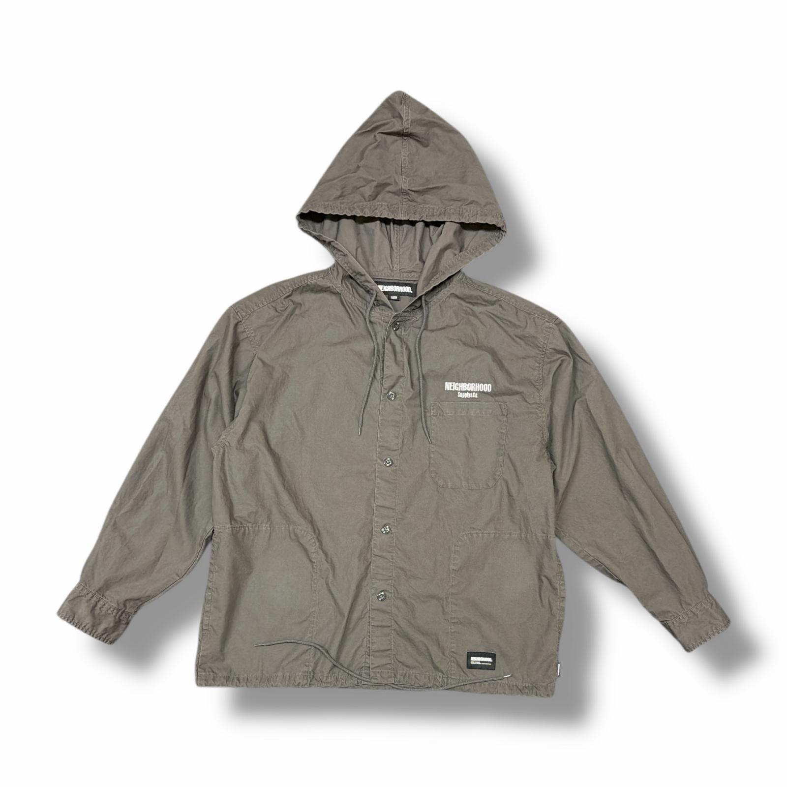 Rakuten - NEIGHBORHOOD・ネイバーフッド HOODED SHIRT LS 状態A フーディーシャツ パーカー 251AQNH-SHM04 サイズL グレー ユニセックス （5501M）【中古】