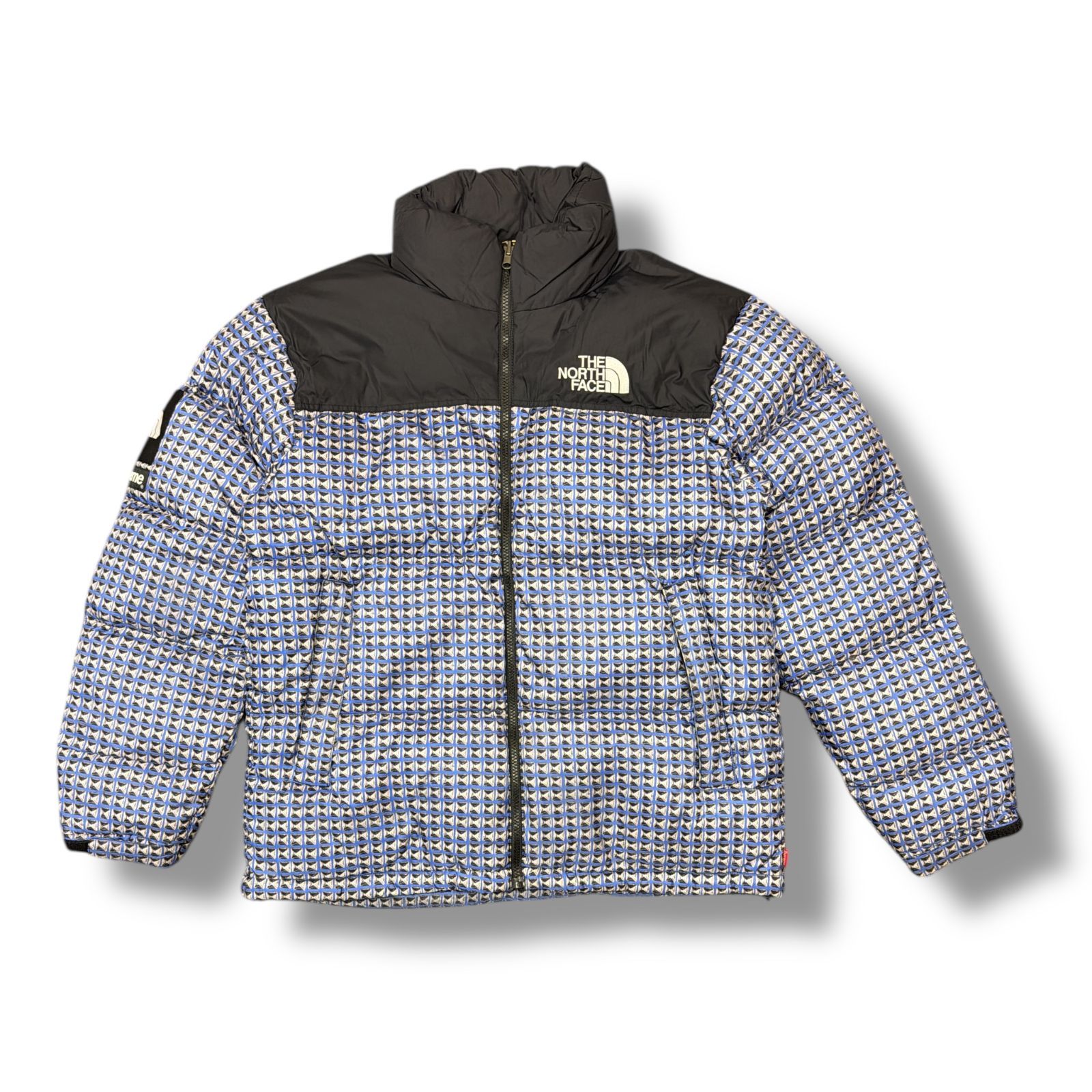 Rakuten - Supreme・シュプリーム × THE NORTH FACE・ザノースフェイス 21SS Studded Nuptse Jacket 状態A スタッズヌプシダウンジャケット ND42100I サイズL ブラック×ブルー メンズ （5854M）【中古】