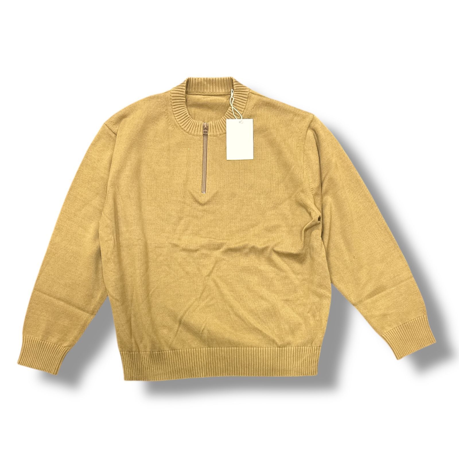 Rakuten - 未使用 crepuscule・クレプスキュール 24SS Half Zip P/O 状態SS ハーフジッププルオーバーニット セーター 2401-013 サイズ1 キャメル メンズ （81724A5）【中古】
