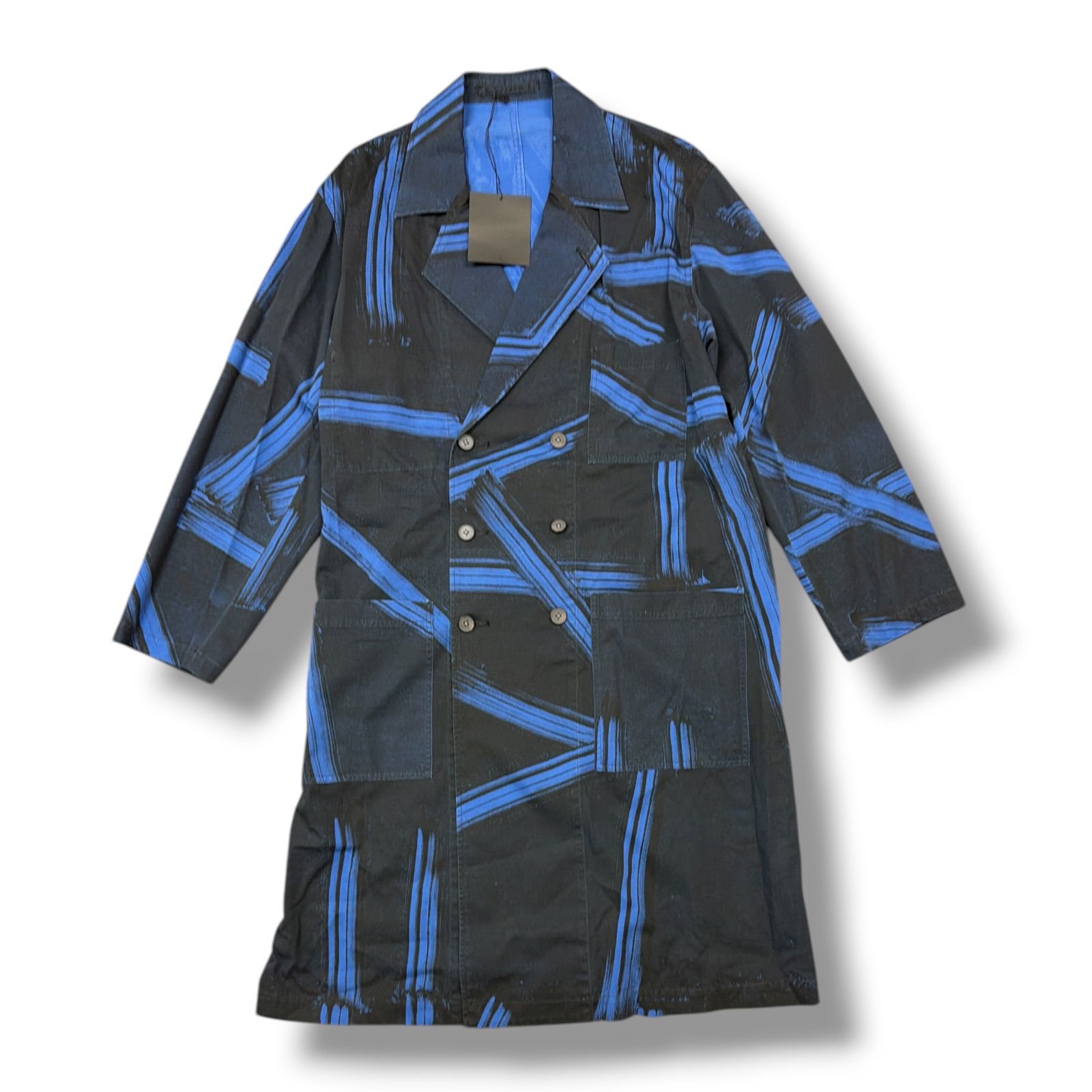 Rakuten - 未使用 YOKE・ヨーク 24AW プリントトレンチコート 状態SS トレンチコート YK24FW0755C サイズ3 ブルー メンズ （99123A）【中古】