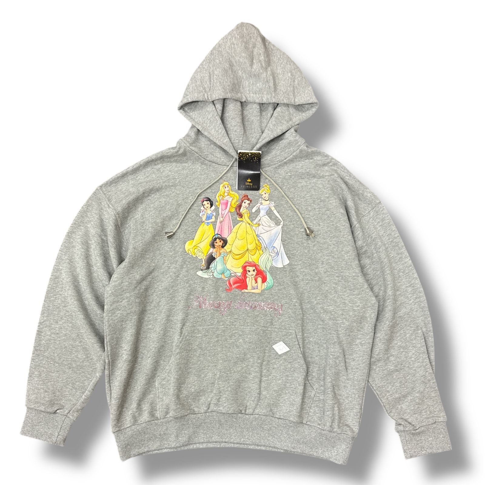 未使用 el conductorH コンダクター 23AW Disney STONE DECORATED HOODED SWEATER 状態SS フーディー PD23ME04 グレー メンズ （88893A）【中古】