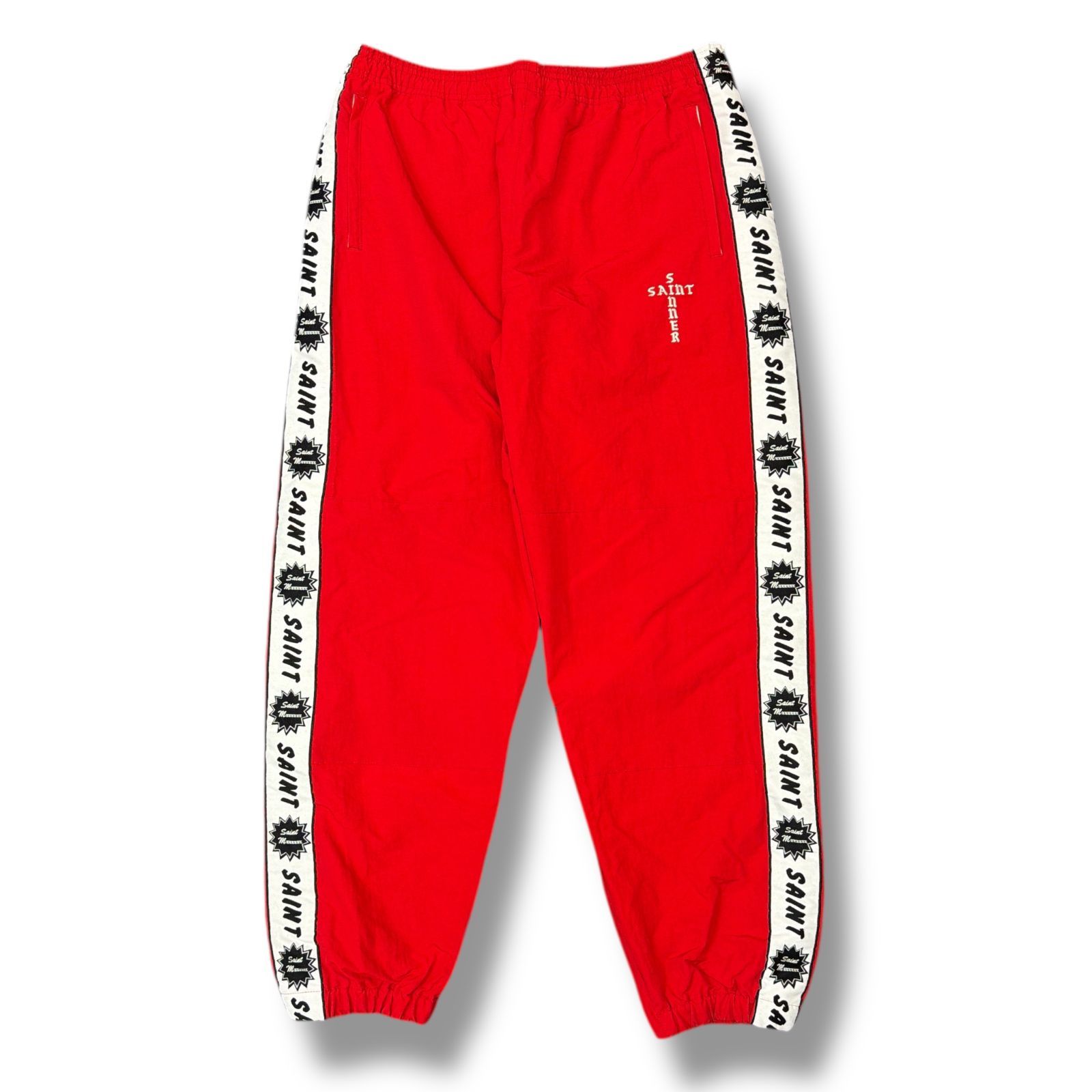 Rakuten - SAINT MICHAEL・セントマイケル 24SS TRACK PANTS / SIDE TAPE 状態A トラックパンツ イージーラインパンツ SM-YS8-0000-067 サイズL レッド メンズ （1459M）【中古】