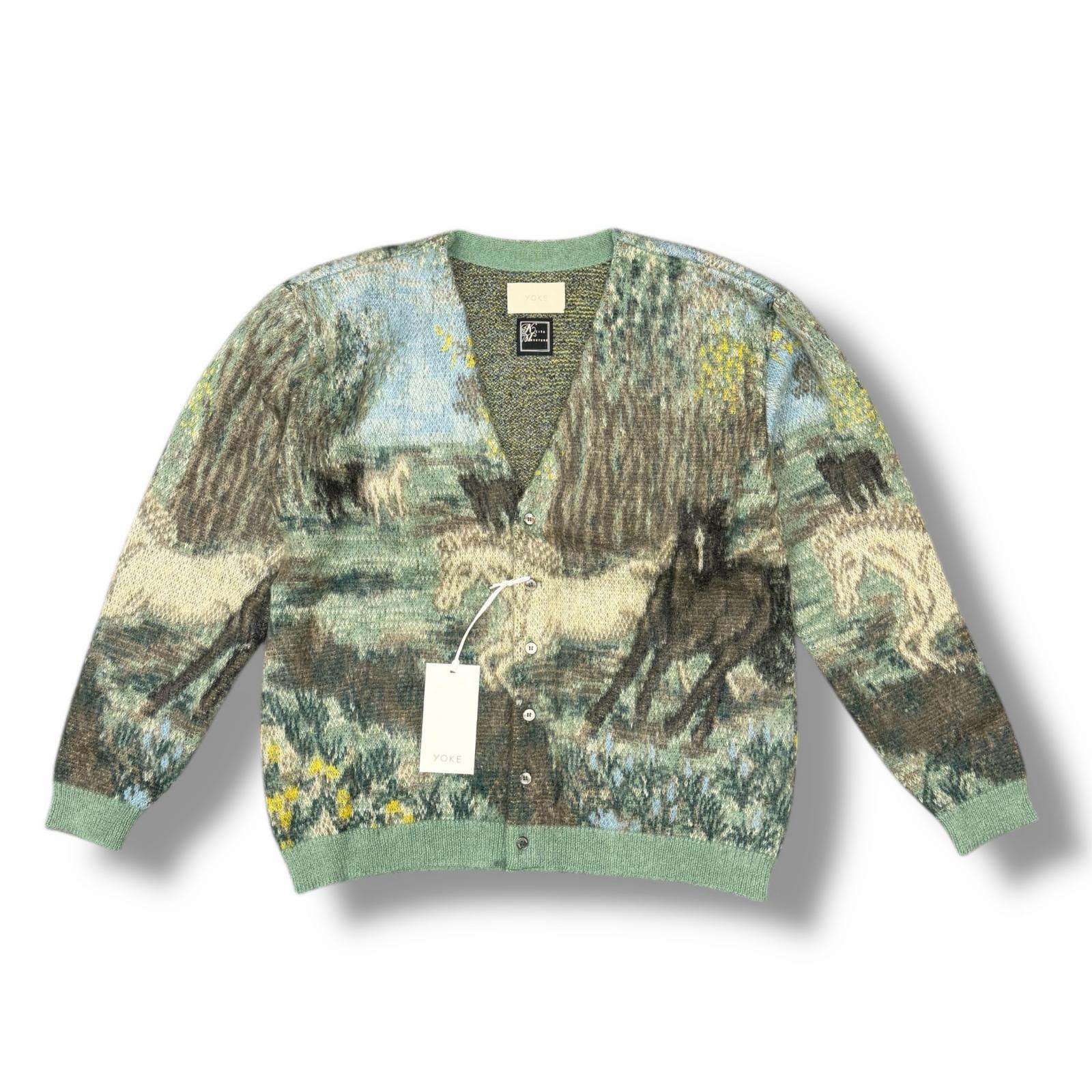 Rakuten - 未使用 YOKE・ヨーク 24AW HORSE JAQUCARD MOHAIR CARDIGAN 状態SS ホースジャガードモヘヤカーディガン ニット YK24FW0883S-KM サイズ3 マルチカラー メンズ （12147M）【中古】