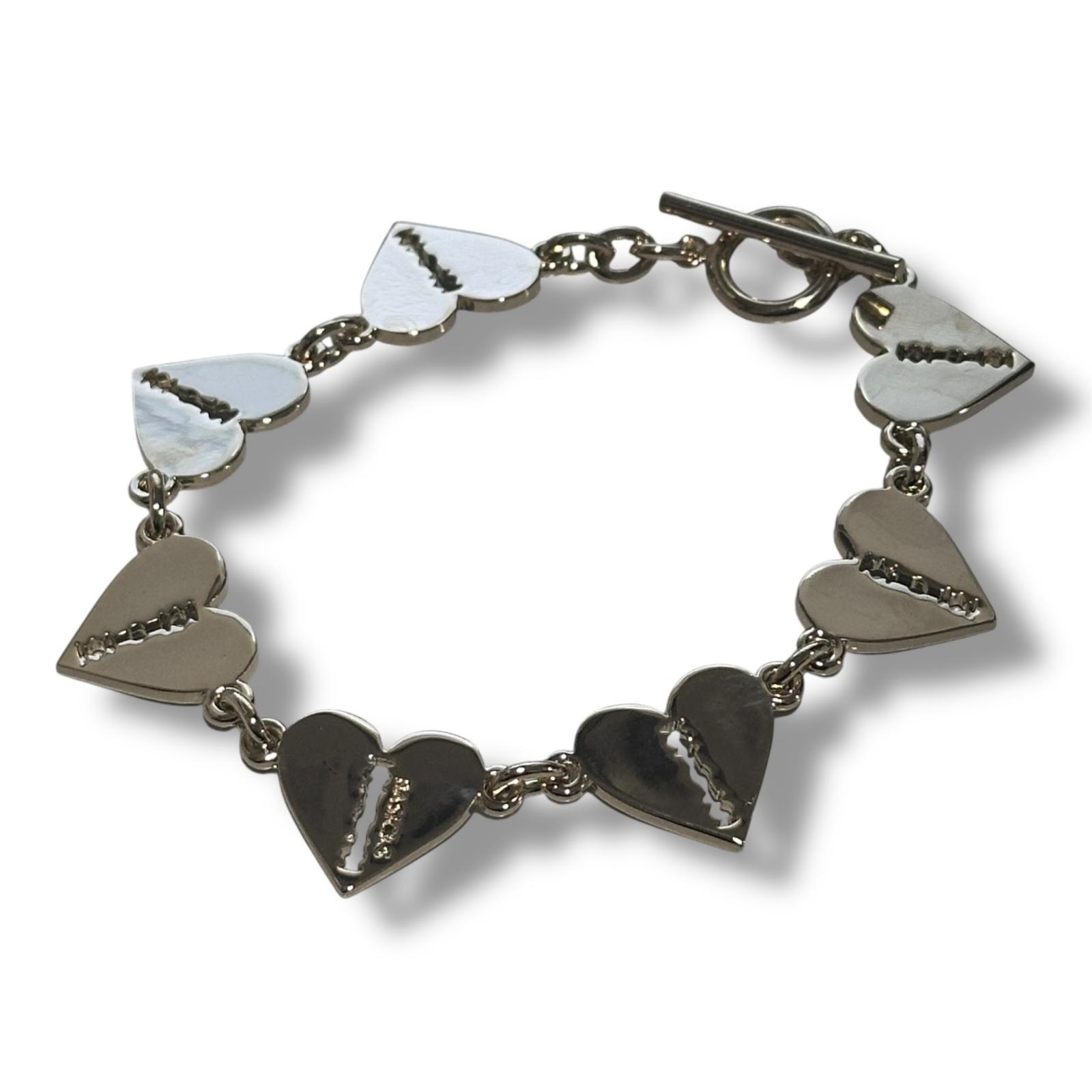 Rakuten - 未使用 BASICKS・ベイシックス Multi Heart Razor Bracelet 状態SS マルチハートレイザーブレスレット アクセサリー S3.5-1103 サイズS ゴールド メンズ （4638M）【中古】