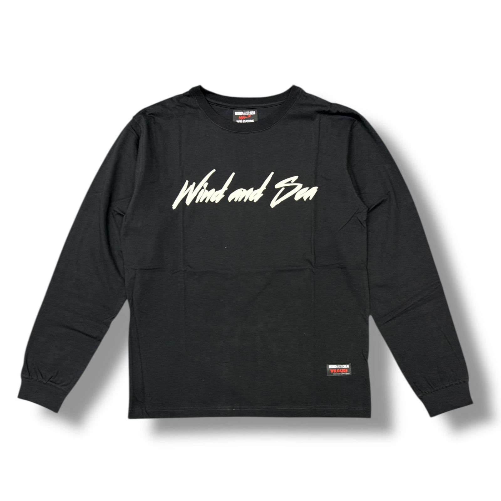 樂天商城 - 未使用 WIND AND SEA・ウィンダンシー × WILDSIDE YOHJI YAMAMOTO ワイルドサイドヨウジヤマモト logo Long Sleeve T-shirt 状態SS 長袖Tシャツ カットソー コラボ WS-22WSLT-01 サイズM ブラック メンズ （585M）【中古】