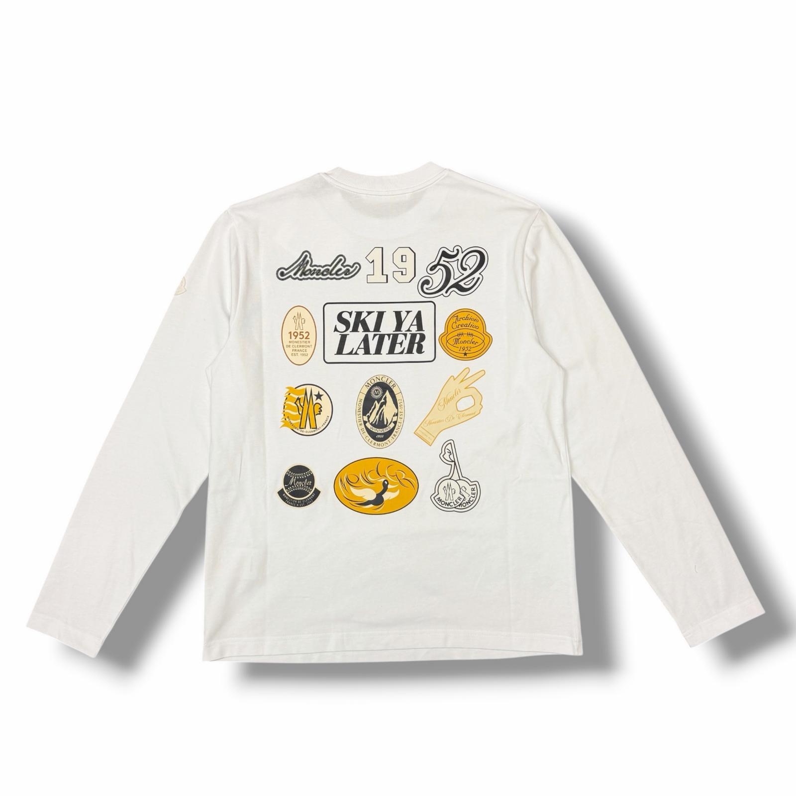 Rakuten - 未使用 MONCLER・モンクレール 25AW LS T-SHIRT 状態SS ロングスリーブTシャツ カットソー K2091 8D00010-89AZ9 サイズL ホワイト メンズ （10675M）【中古】
