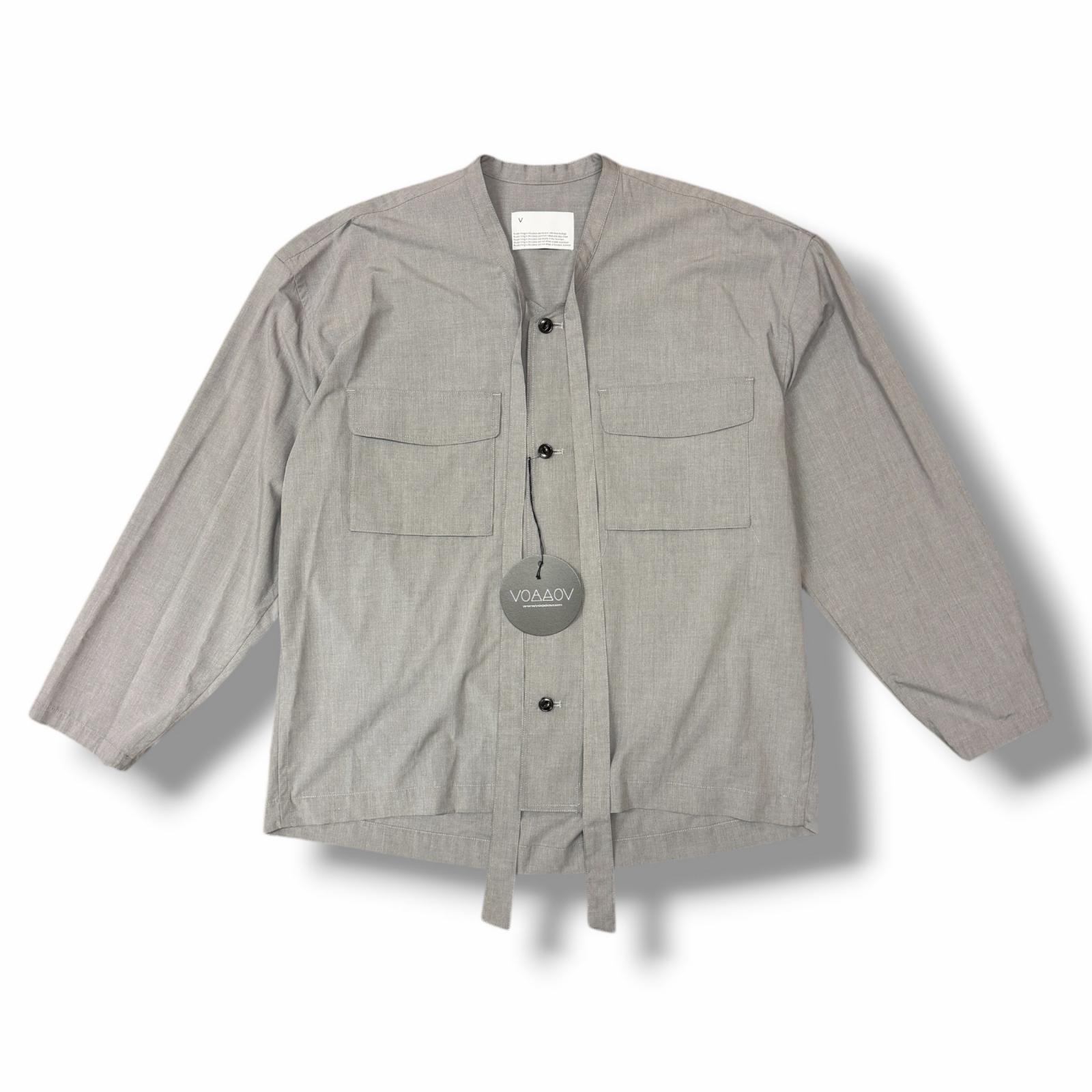 未使用 VOAAOV・ヴォアーブ 25SS T/R TYPEWRITER SHIRT 状態SS タイプライターシャツ VOSH-N101 サイズ2 グレー メンズ （12740M）