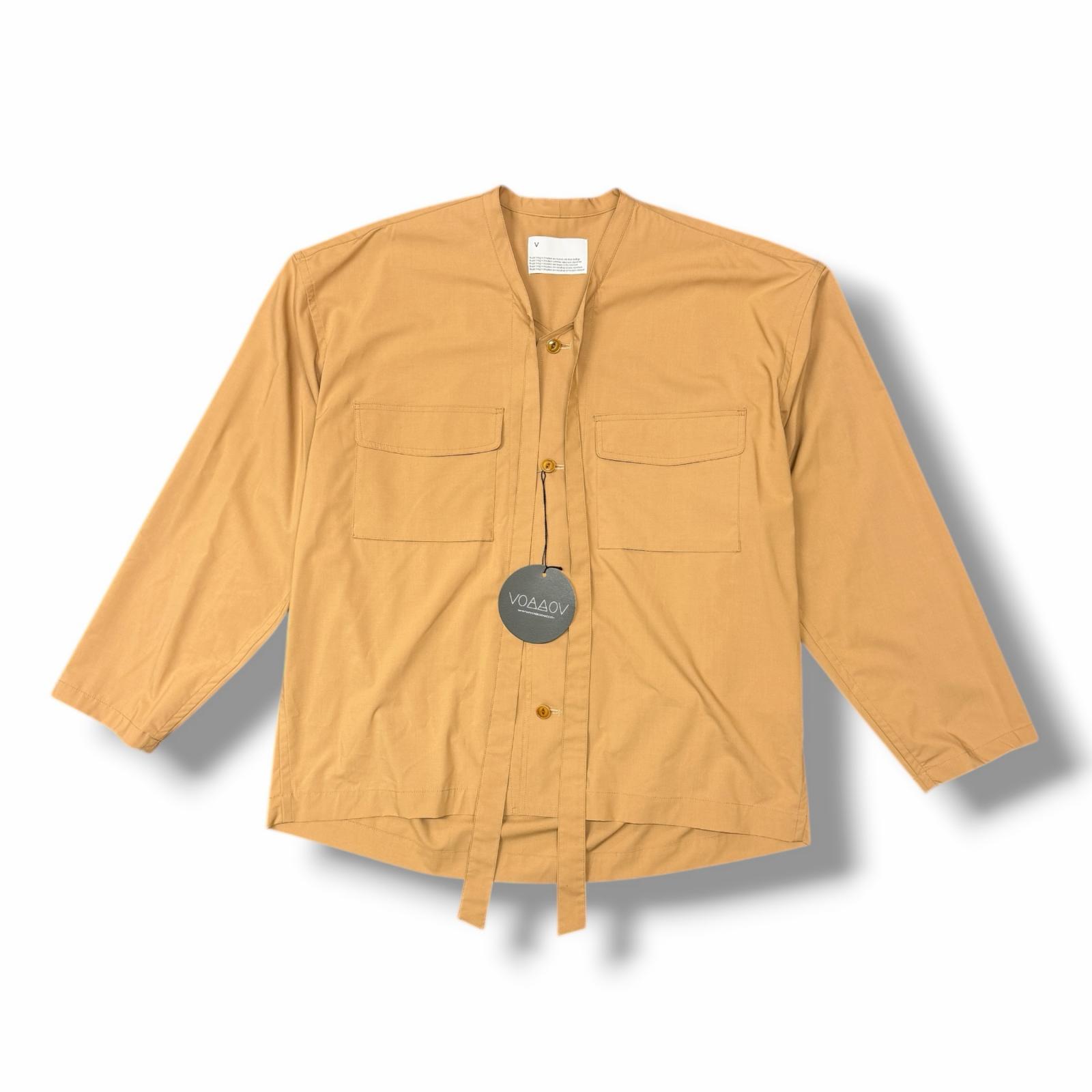 未使用 VOAAOV・ヴォアーブ 25SS T/R TYPEWRITER SHIRT 状態SS タイプライターシャツ VOSH-N101 サイズ2 ベージュ メンズ （12741M）
