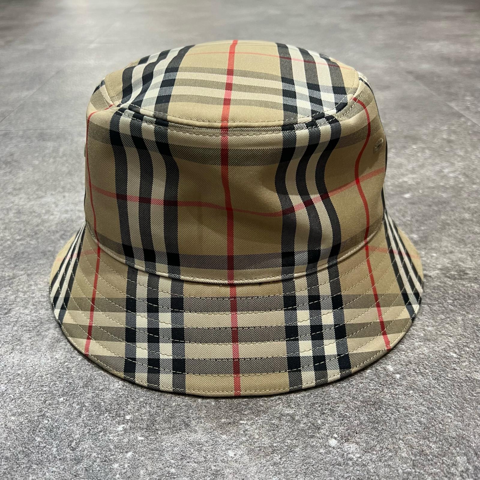 Rakuten - BURBERRY・バーバリー チェックバケットハット 状態A ハット 8026927 サイズM ベージュ メンズ （13757M）【中古】