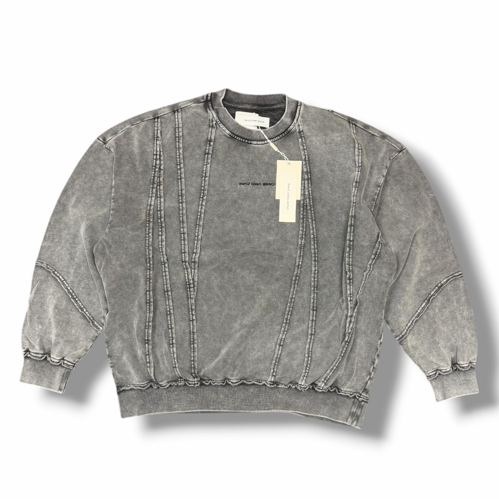 Rakuten - 未使用 Feng Chen Wang・フェンチェンワン 25SS Tie-Dye Panelled Sweater 状態SS タイダイパネルドスウェット トレーナー FUS19SW01B サイズM グレー メンズ （4430M）【中古】