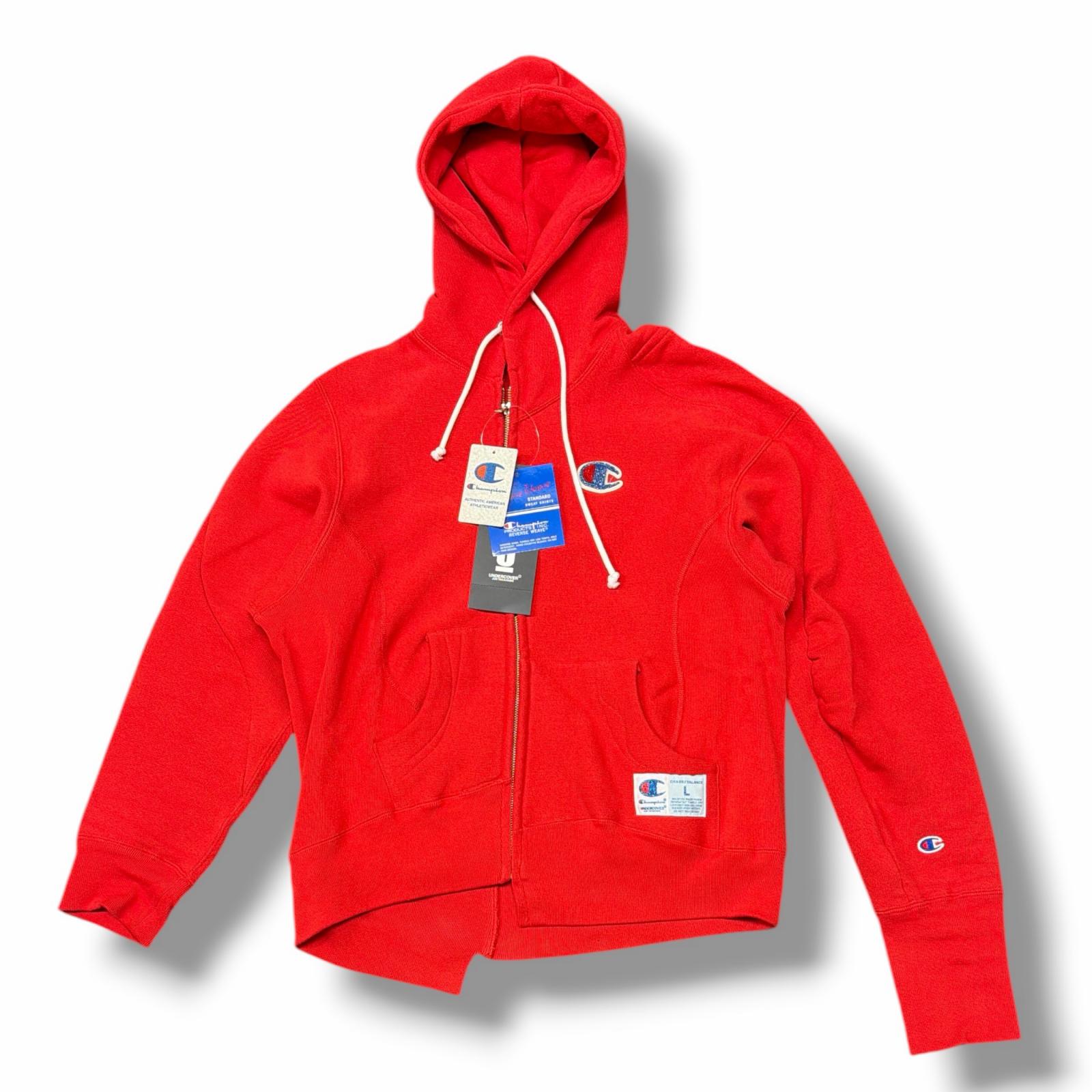 Rakuten - UNDERCOVER・アンダーカバー × Champion・チャンピオン 25AW sweat zip-up parka 状態A スウェットジップアップパーカー フーディー UC2E1802-1 サイズL レッド メンズ （14598M）【中古】